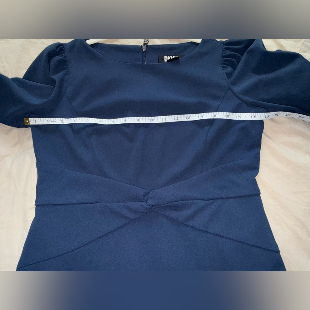 DKNY Midnight Blue Midi Dress Size 10 NWT Party Wedding Guest - Picture 8 of 8
